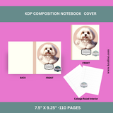 Maltese Dog KDP Composition Notebook Cover CNB09