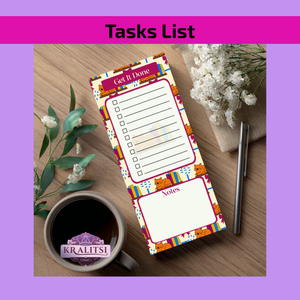 Bookish- Get It Done Notepad | Cute Cat To-Do List | Daily Task Planner | Productivity Stationery | Gift for Cat and Book Lovers | Desk Organizer Pad