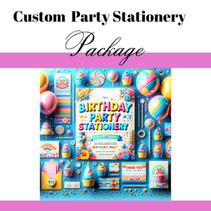 Custom Party Stationery Design Package