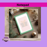 Christmas Notes Notepad | Festive Holiday Stationery | 40-Page Gift-Themed Writing Pad