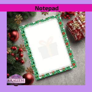 Christmas Notepad | 40-Page Festive Writing Pad | Holiday Stationery Gift