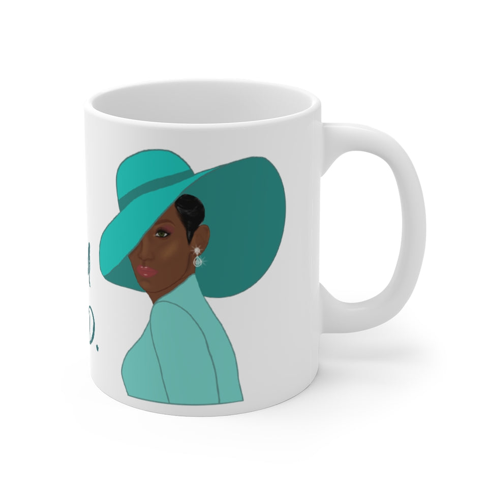 I Am Saved Aqua Hat Ceramic White 11oz Mug