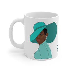 I Am Saved Aqua Hat Ceramic White 11oz Mug