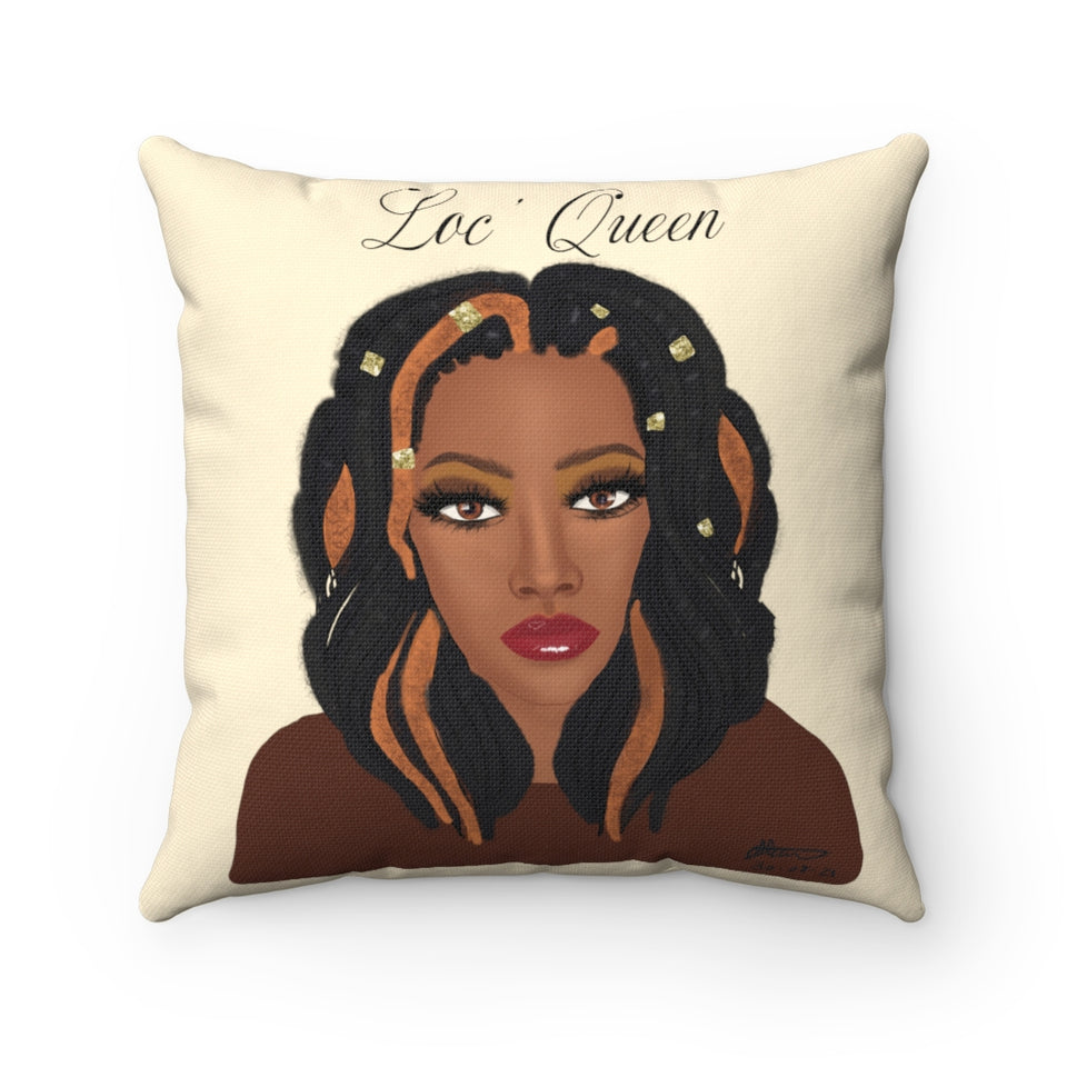 Loc’ Queen Spun Polyester Square Pillow