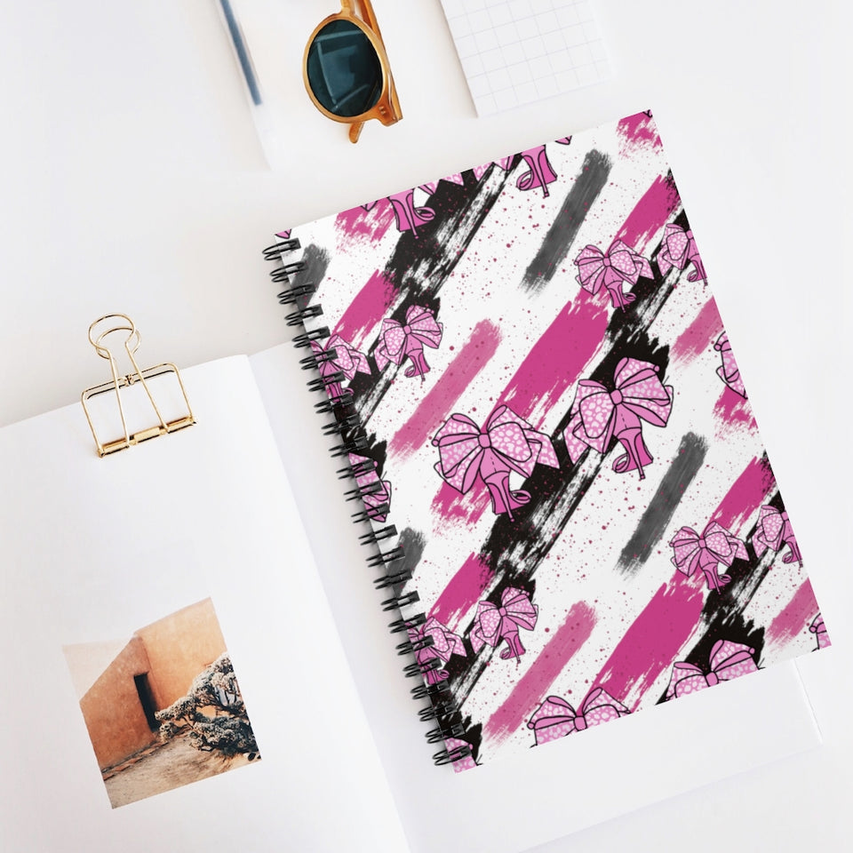 Fashionable Pink Lux Heels Spiral Notebook - Ruled Line