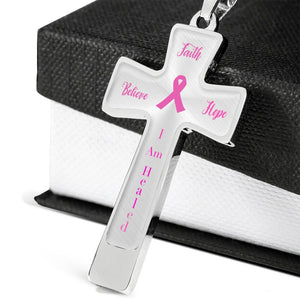 Breast Cancer Awareness Necklace-Faith-Believe-Hope
