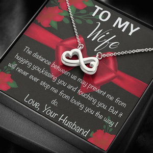 Infinity Hearts Wife Necklace- Long Distance Relationship