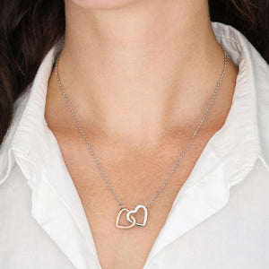 Two Toned Heart Necklace For Her