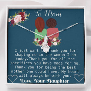 To Mom Alluring Beauty Thank You Necklace