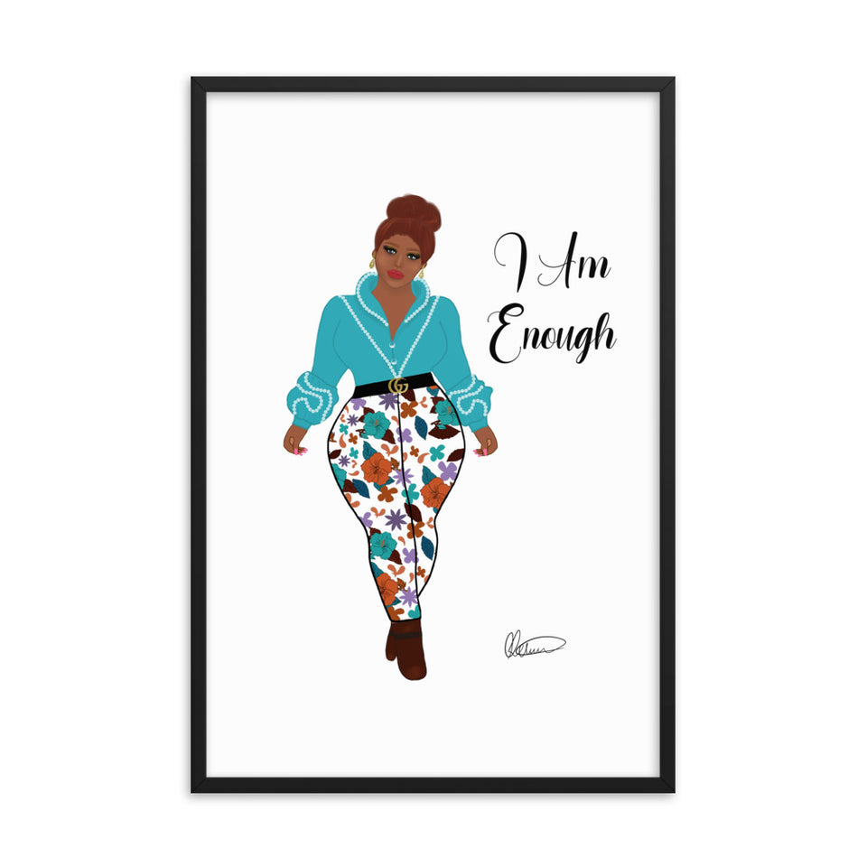 I Am Enough Framed Wall Art